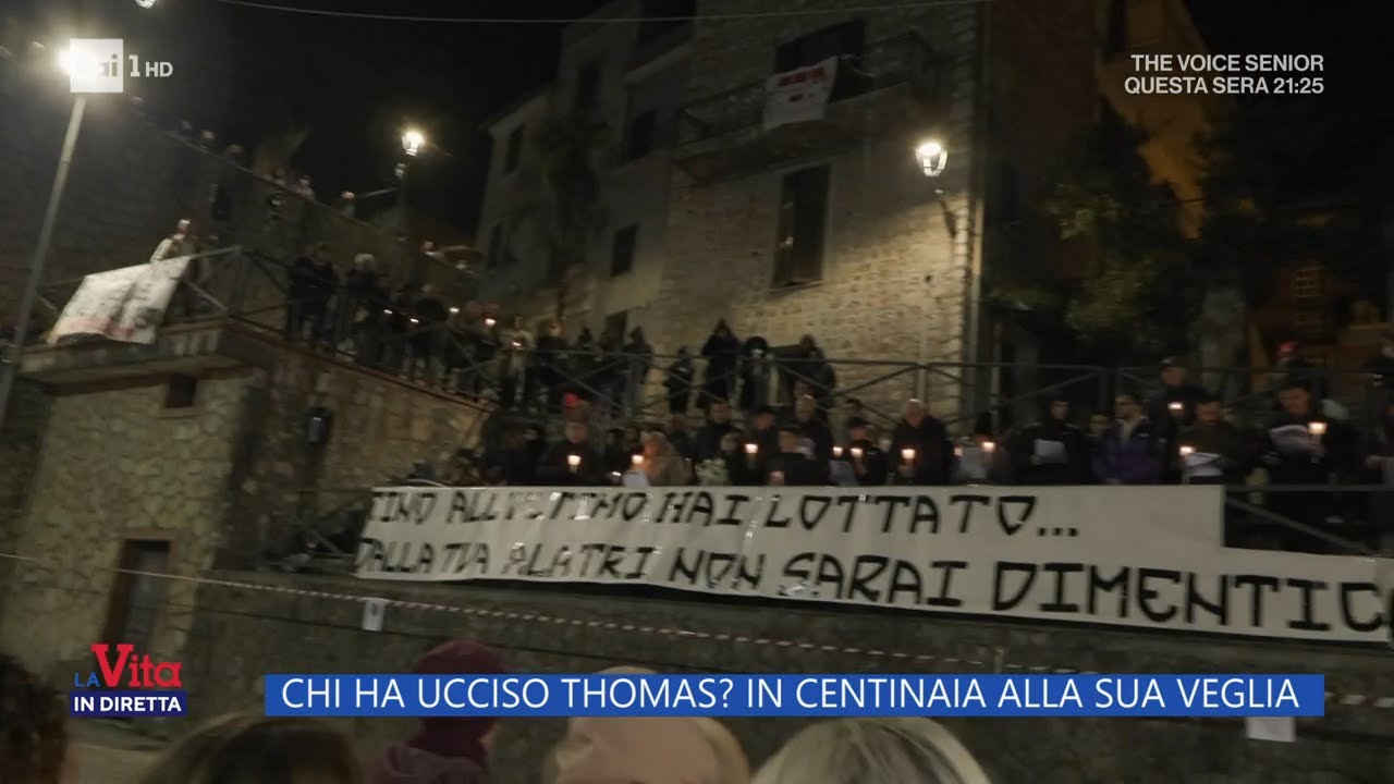 Chi ha ucciso Thomas? In centinaia alla sua veglia - La vita in diretta 17/02/2023