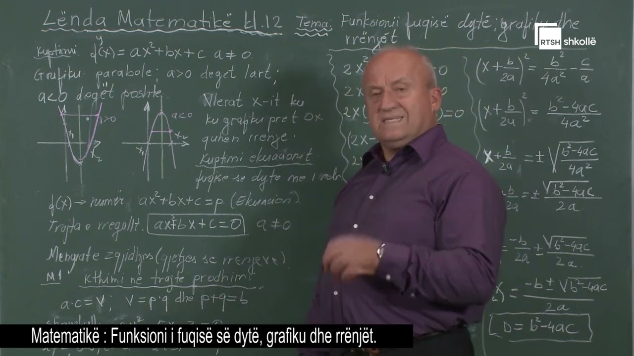 Funksioni i fuqisë së dytë, grafiku dhe rrënjët | Matematikë 12