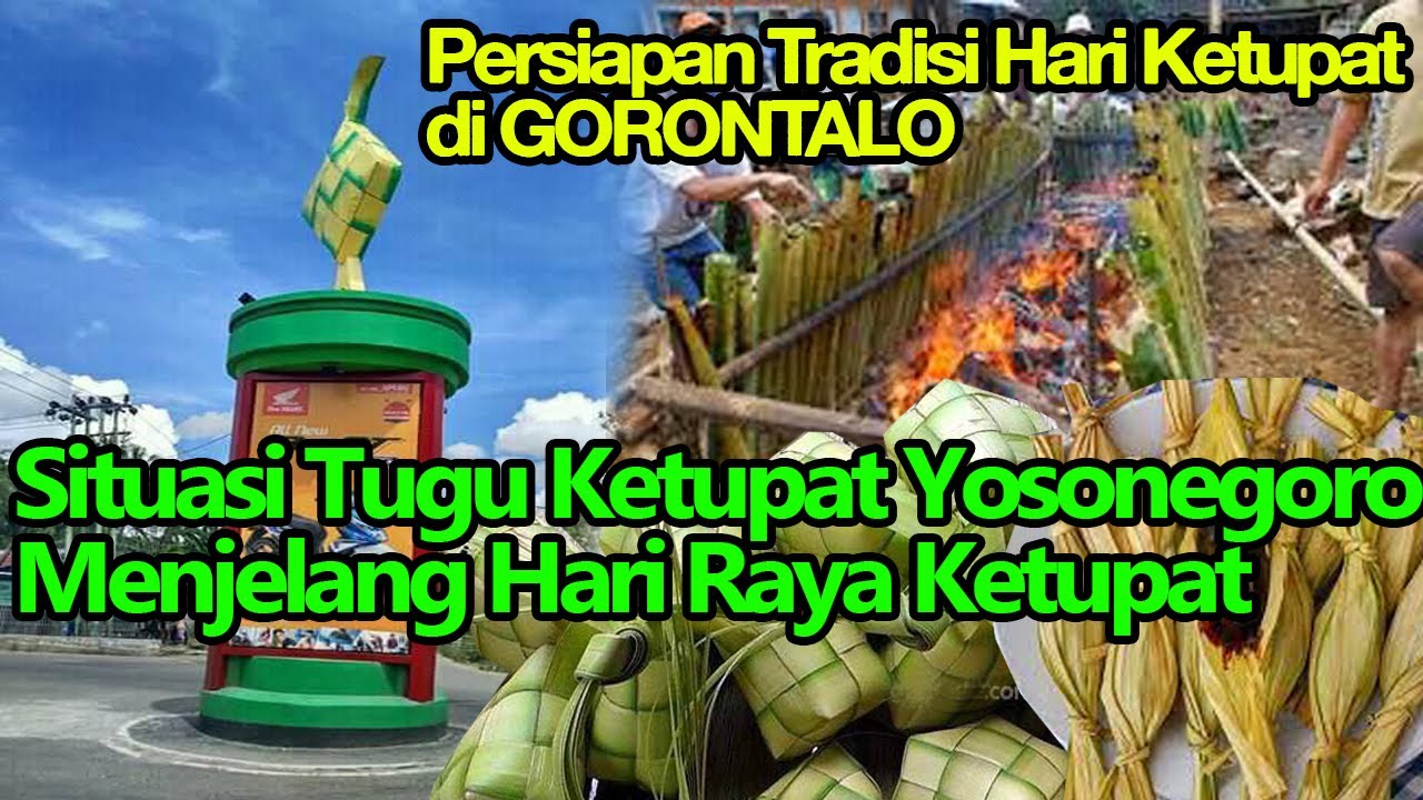 Situasi Tugu Ketupat  Menjelang Hari Raya Ketupat di Gorontalo