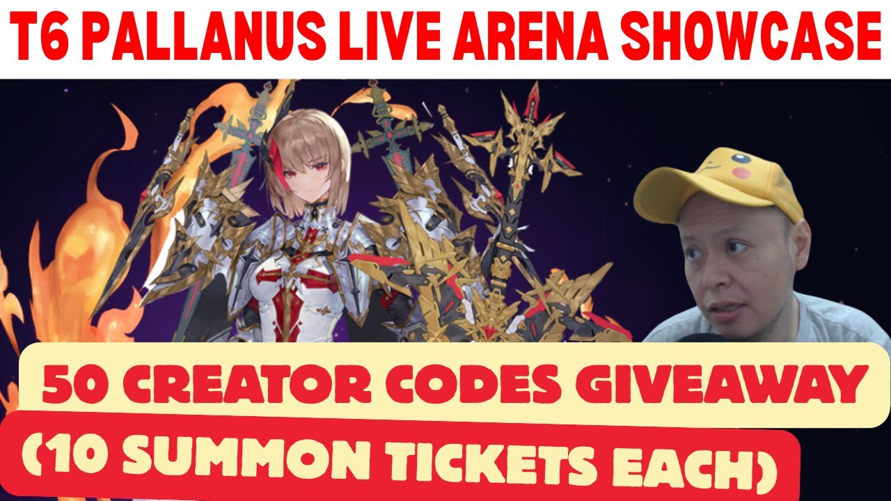 50 Creator Codes Giveaway !! Seven Knights Rebirth Pallanus T6 Arena Showcase (Livestream)