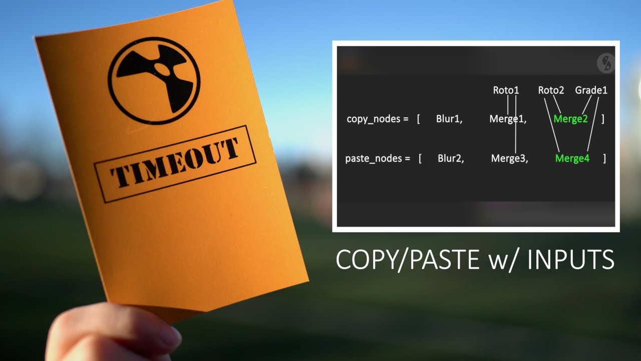 Nuke Timeout - EP07 - Copy/Paste With Inputs - Espresso Style Compositing Tutorial