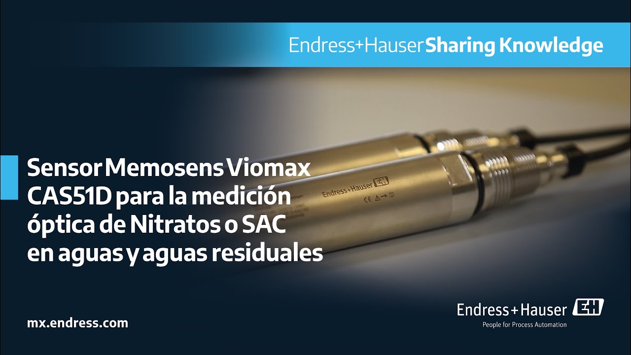 Sensor Memosens Viomax CAS51D para la medici&oacute;n &oacute;ptica de nitratos o SAC en aguas y aguas residuales