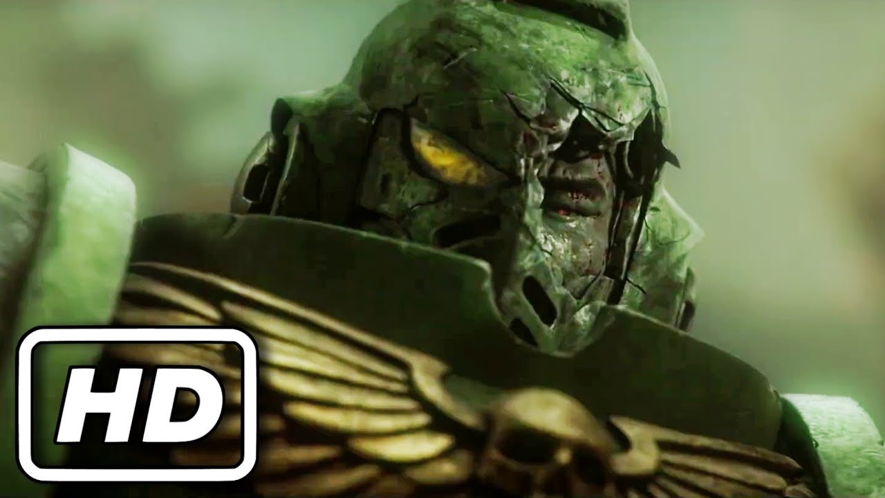 Космический десантник уничтожает метку смерти некронов — Warhammer 40K | Сцена боя в 4K (2024)