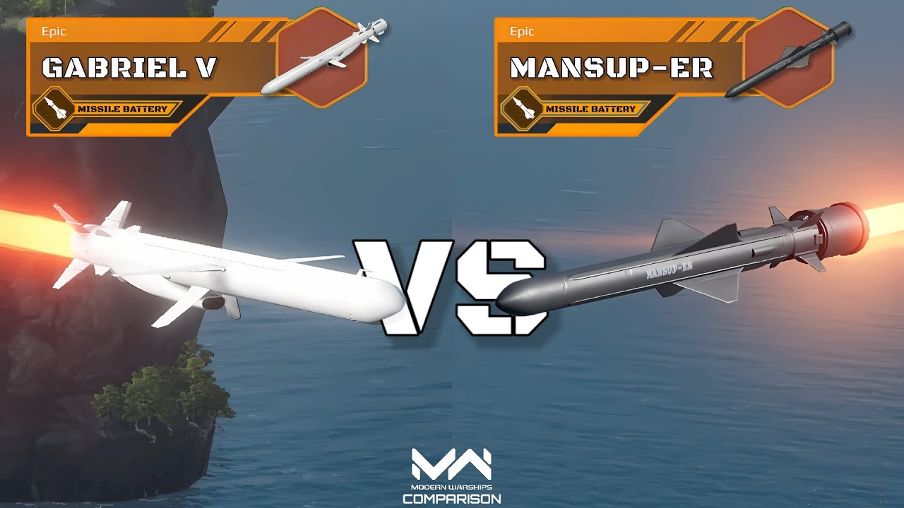 Gabriel-V Vs. MANSUP-ER  | Epic Missile Comparison | Modern Warships