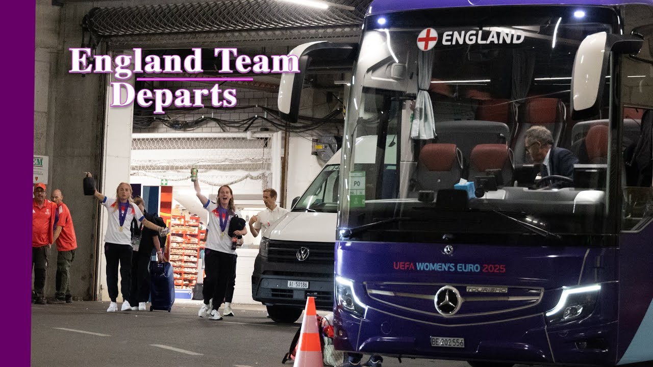 England Team Leaving Stadium After Euro Final 2025 Basel Switzerland🇨🇭#Lionesses
