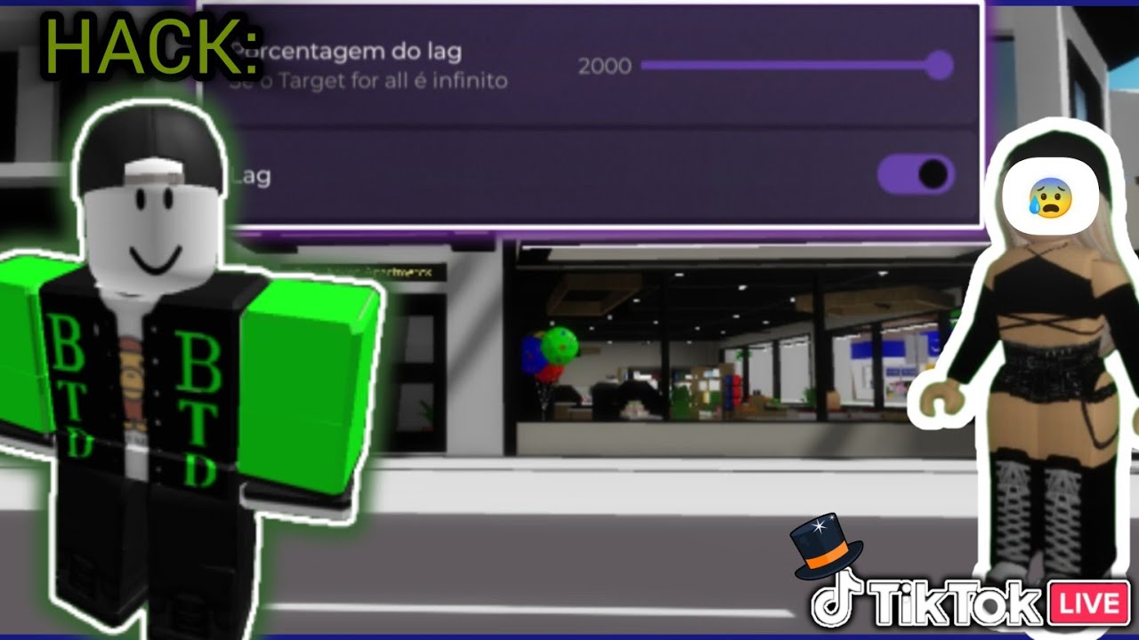 🎩 INVADINDO LIVES NO TIK TOK COM HACK📱🔨LAGANDO OS SERVIDORES DE BROOKHAVEN RP