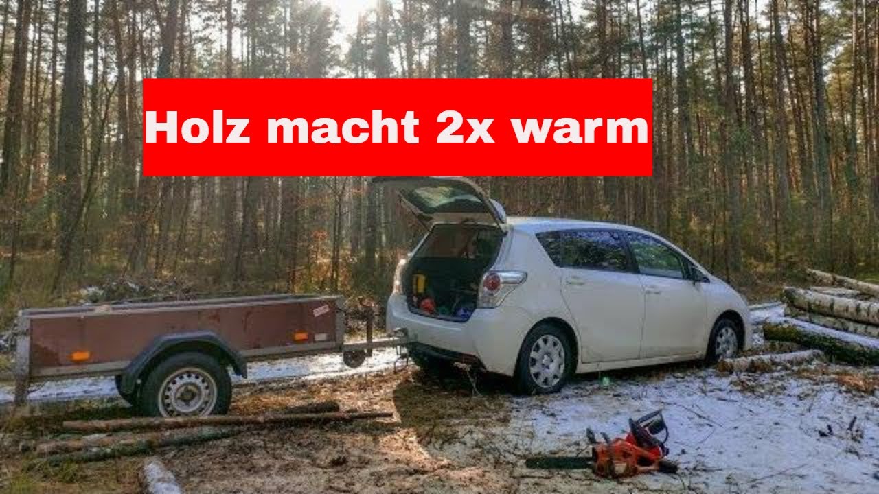 Holz macht 2x warm, Brennholz machen im Wald, spalten und lagern daham, Micha und Bianca unterwegs