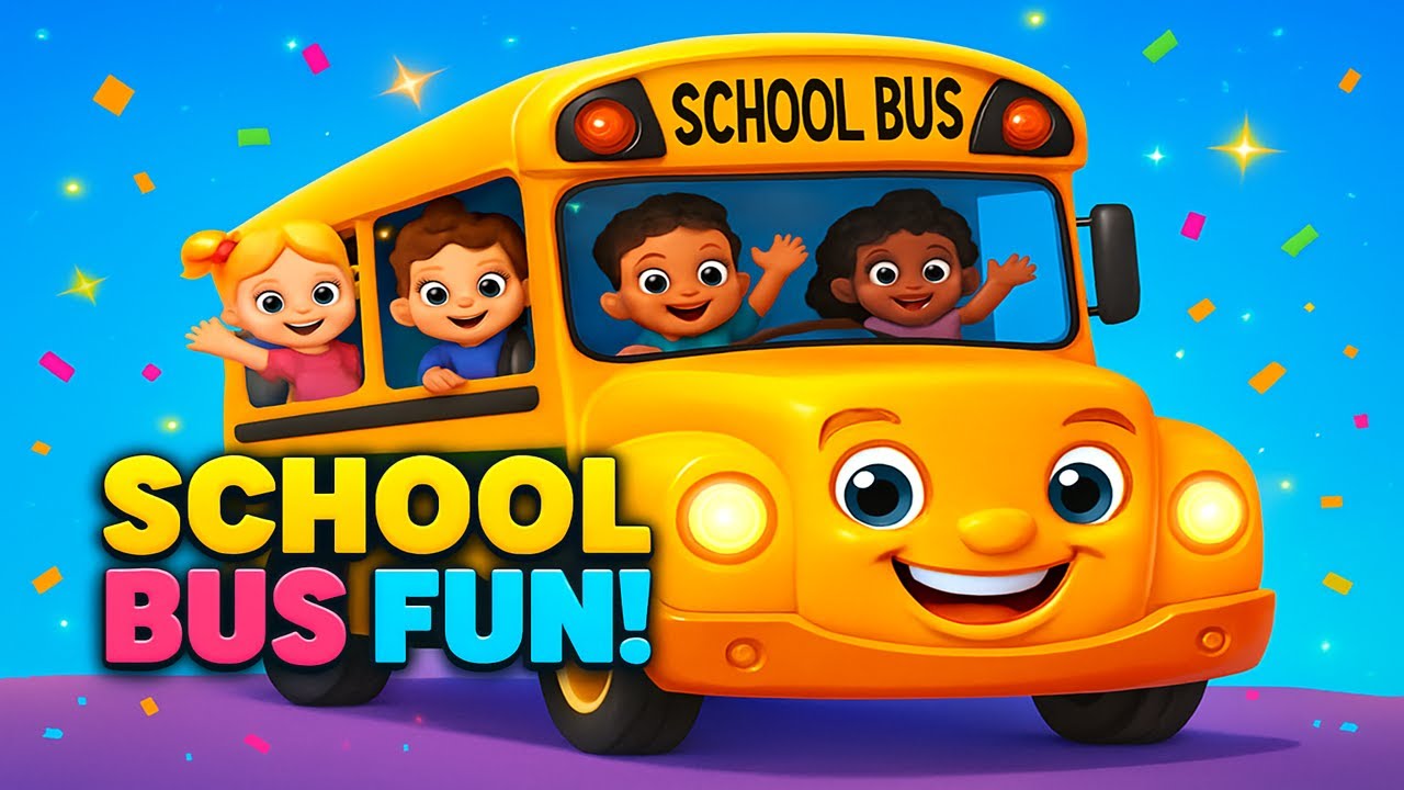 Весёлые приключения в школьном автобусе! 🎒🚌 Изучаем цвета и школьные предметы для детей