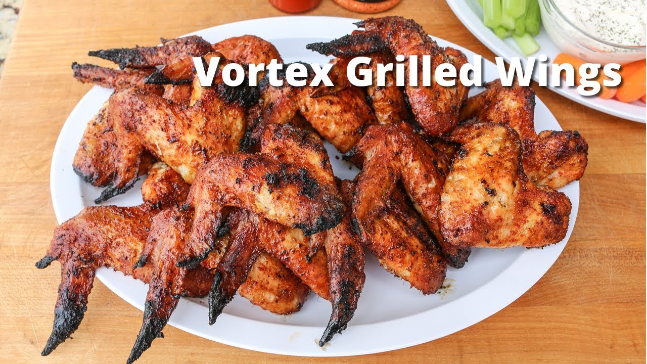 Vortex Grilled Chicken Wings | Chicken Wings Grilled On Weber Kettle with Vortex