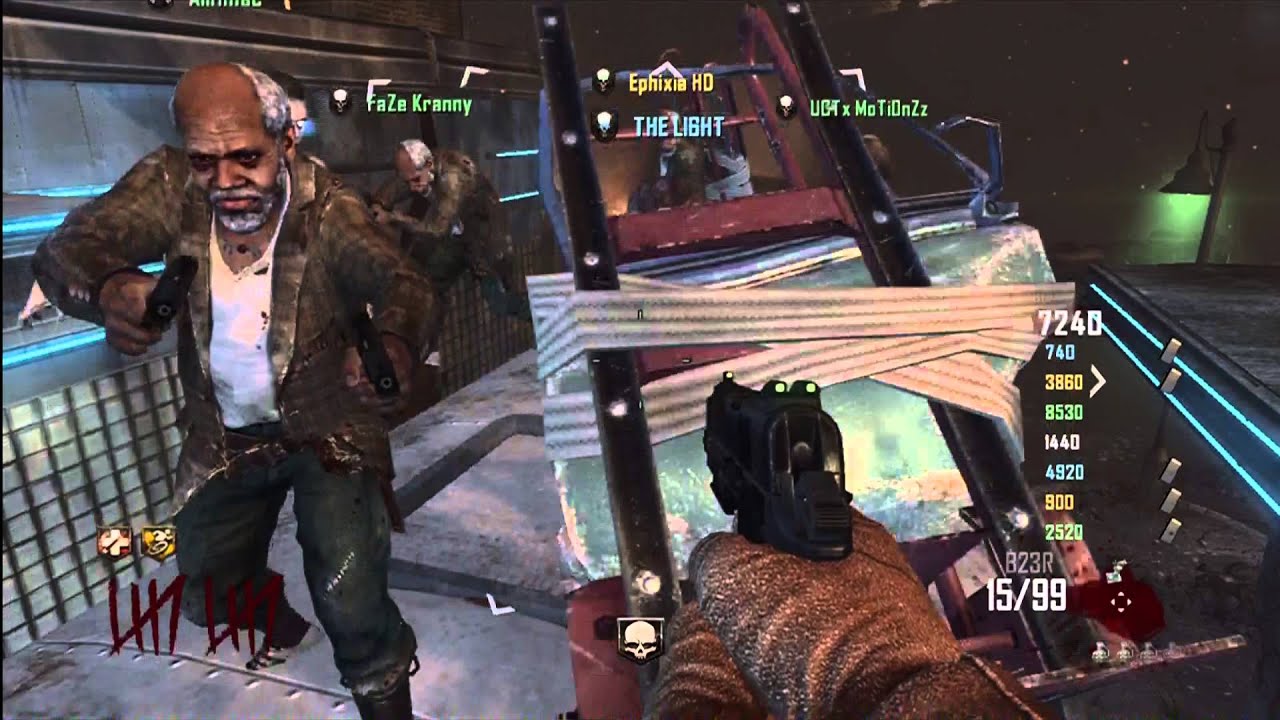 Black Ops 2 Zombies - Hour Long 8 Man Lobby on Tranzit (Round 15) (Part 1)