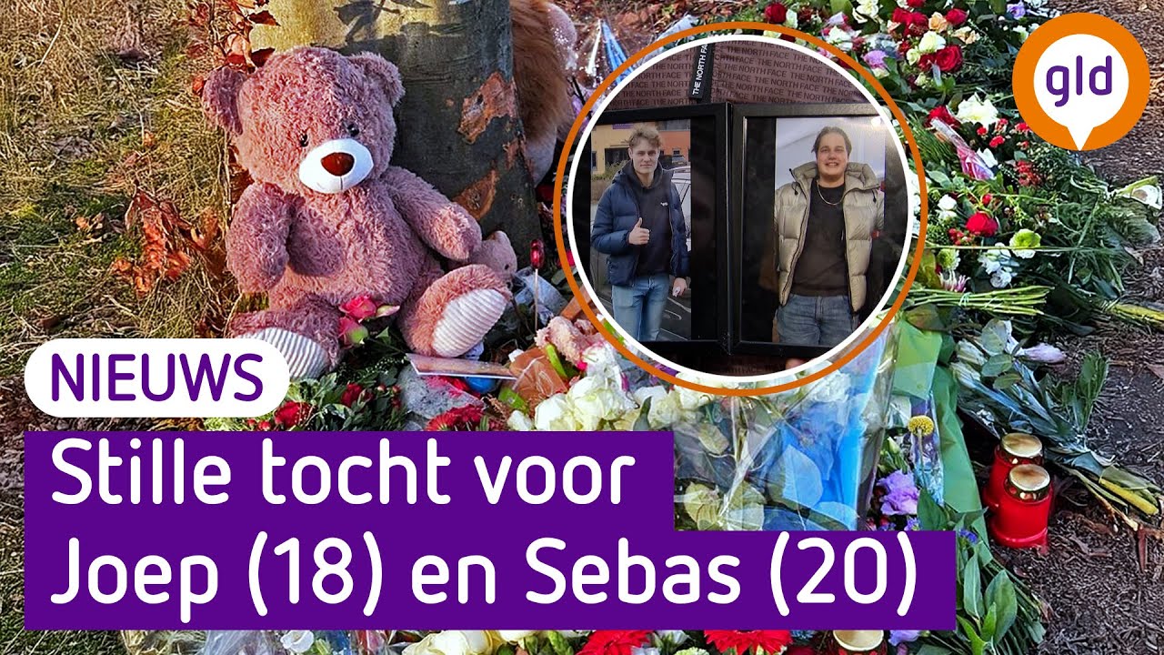 Stille tocht voor overleden Joep (18) en Sebas (20) drukbezocht