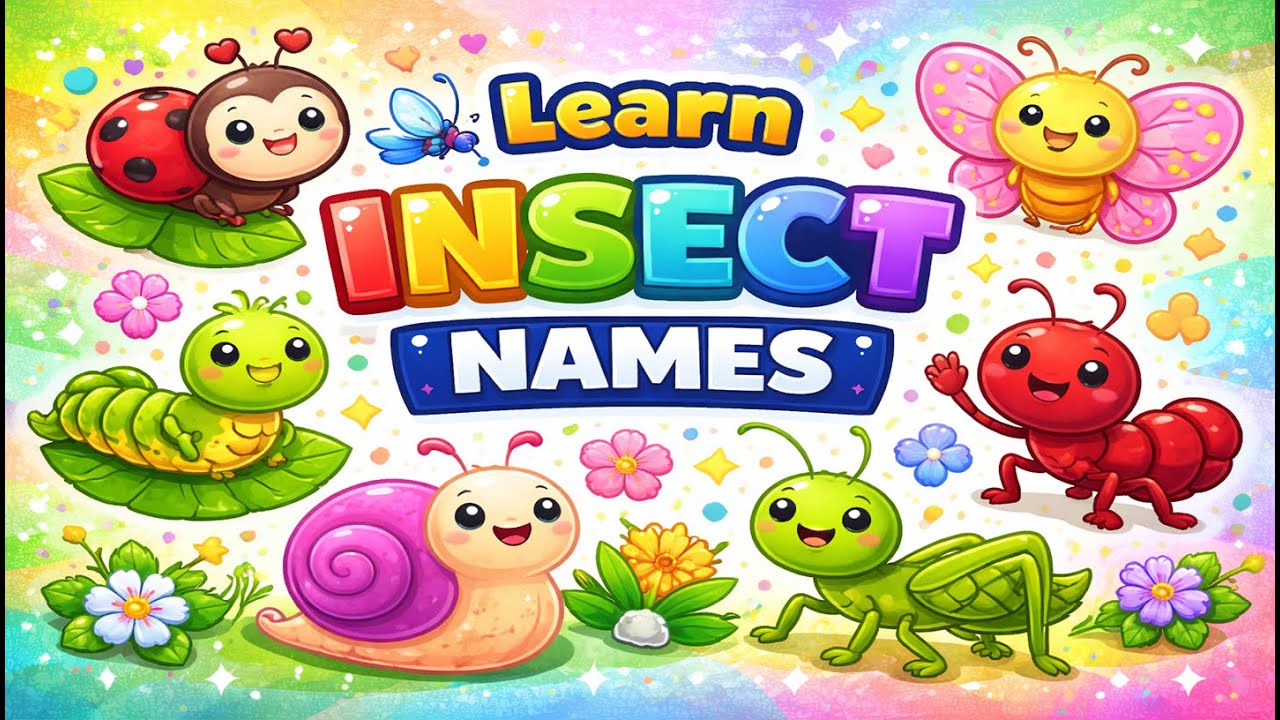 Insect Names for Kids | Learn Insects with Pictures & Pronunciation | Atfal Kingdom
