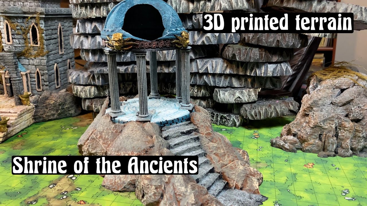 3d printed terrain for your Dungeons and Dragons D&D game - Shrine of the Ancients