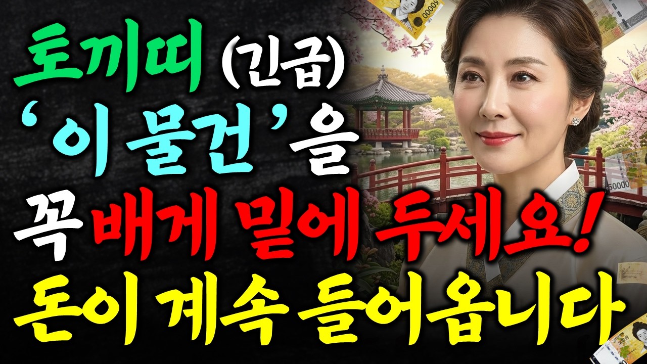 (긴급)토끼띠, 오늘 밤 '이것' 베개 밑에 넣으세요. 자는 동안 돈벼락 맞고 가난 뿌리 뽑힙니다ㅣ토끼띠운세ㅣ토끼띠금전운