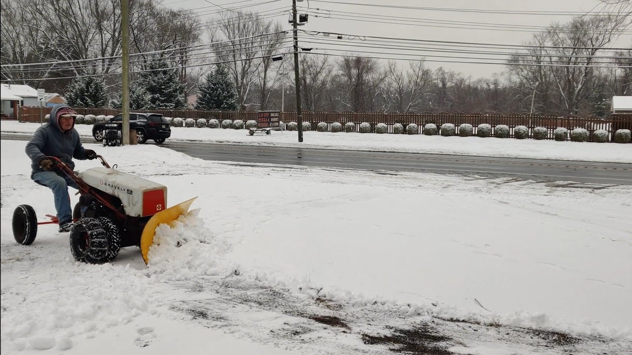 (Gravely Tractor Snow Plowing) The First Storm Of 2025.