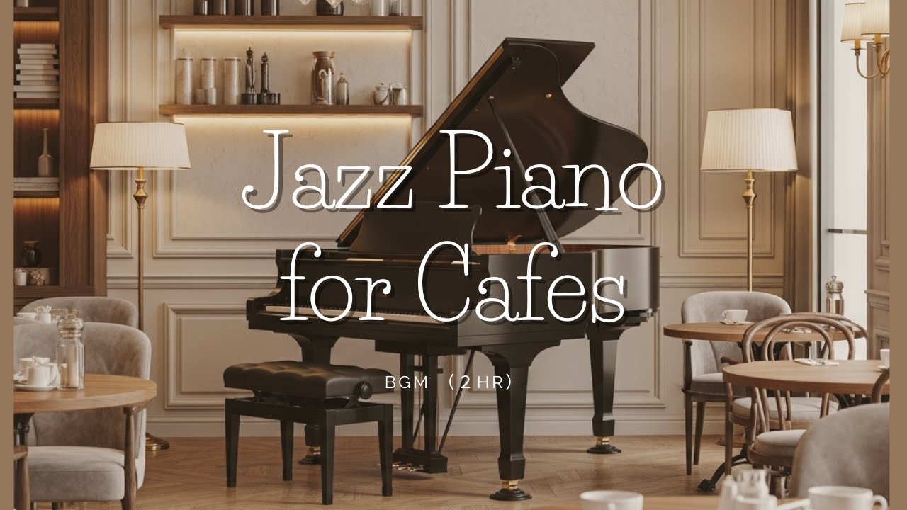 【作業用BGM】JAZZ  PIANO FOR CAFES　カフェで聴くピアノジャズ（２時間）