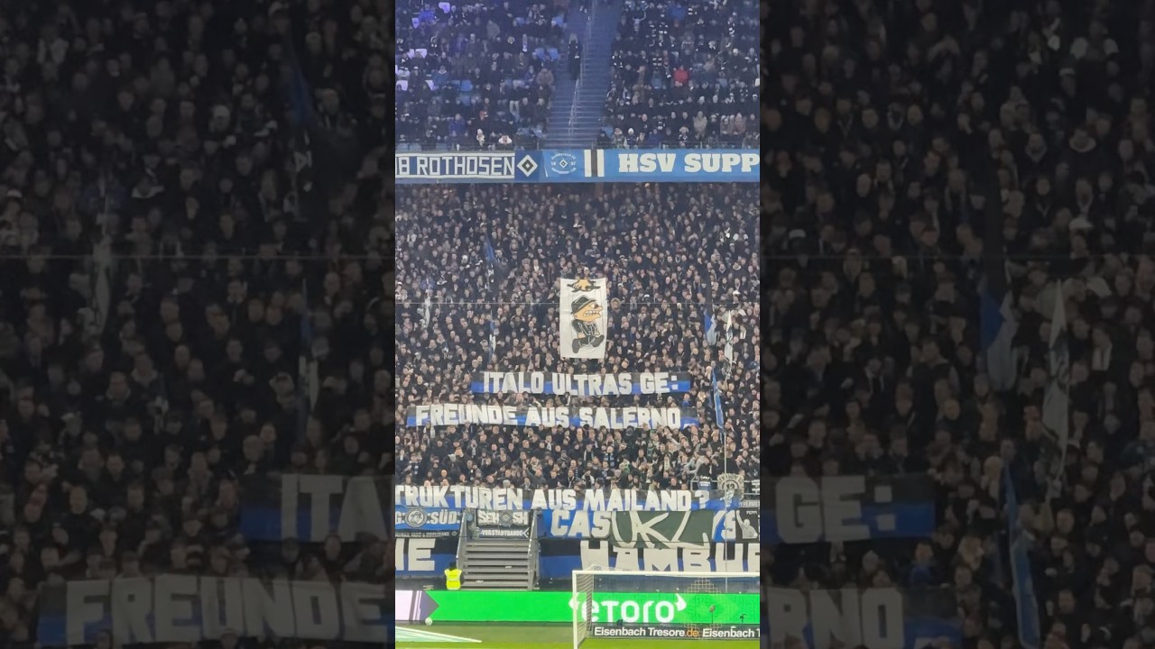 Italo Ultras GE: Freunde aus Selerno. Truk Turen aus Mailand? HSV mit Botschaft 🤯 #hsv