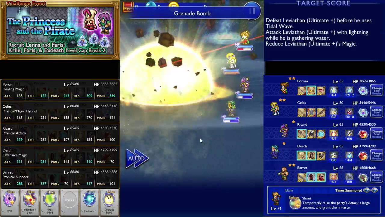 FFRK ~ The Princess and the Pirate ~ Tier Challenge