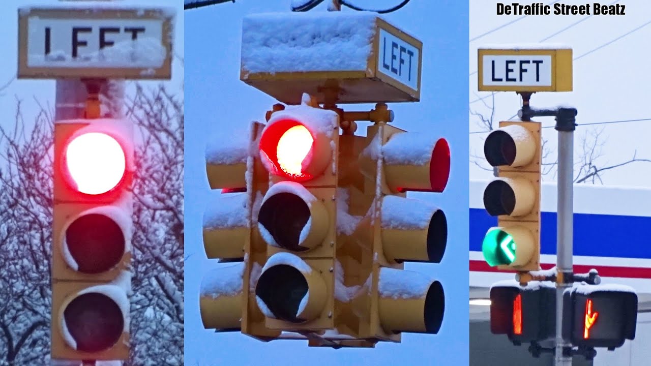 Flashing Red Left Turn Traffic Lights | Greenfield & 11 Mile Rd