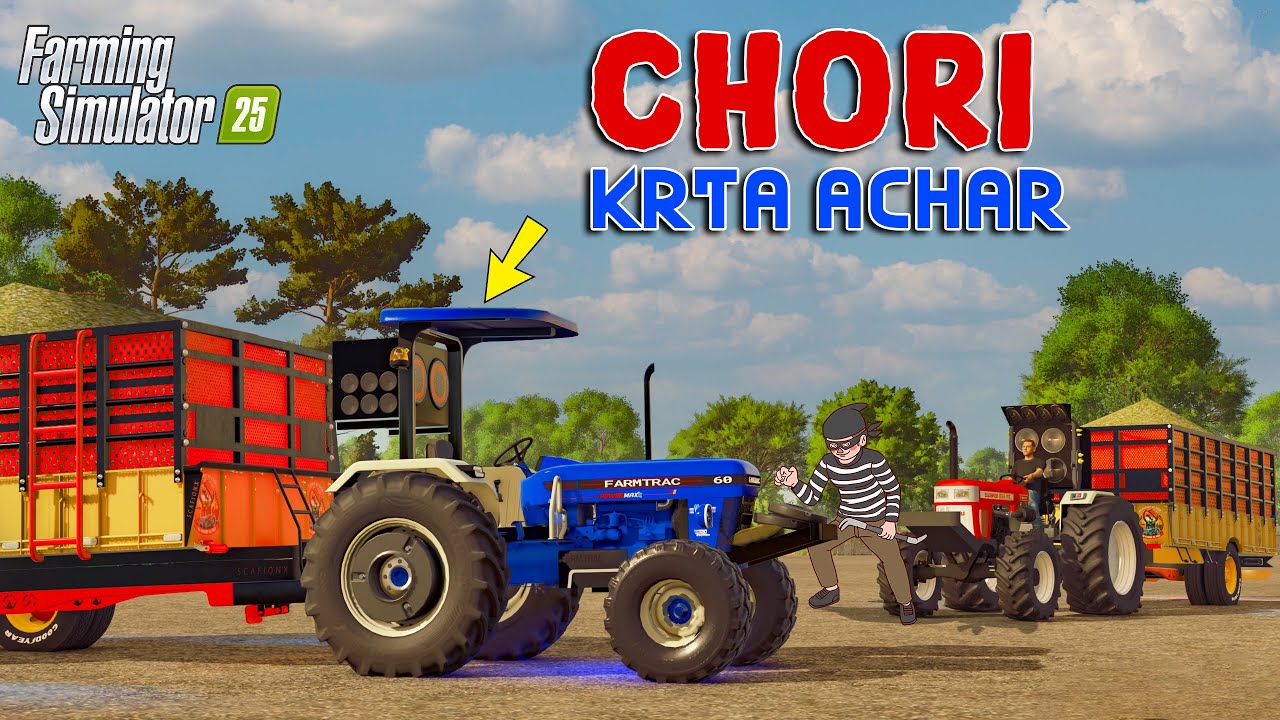 Makki di bhari trali chori😱  Happy nu pta v nhi lagga | FS25 | Spanker Farming
