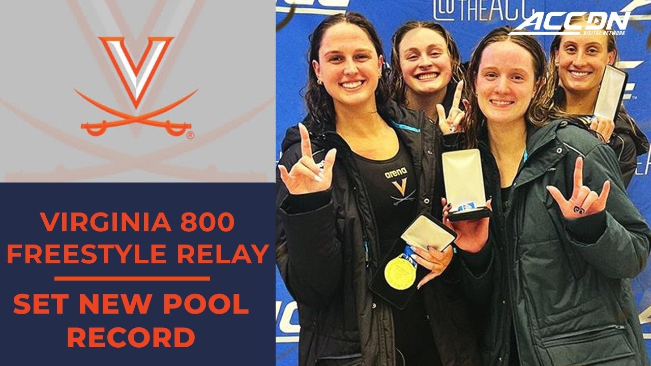 Virginia Women's 800 Free Relay Sets Conference & Meet Record | 2026 Swimming & Diving Championship