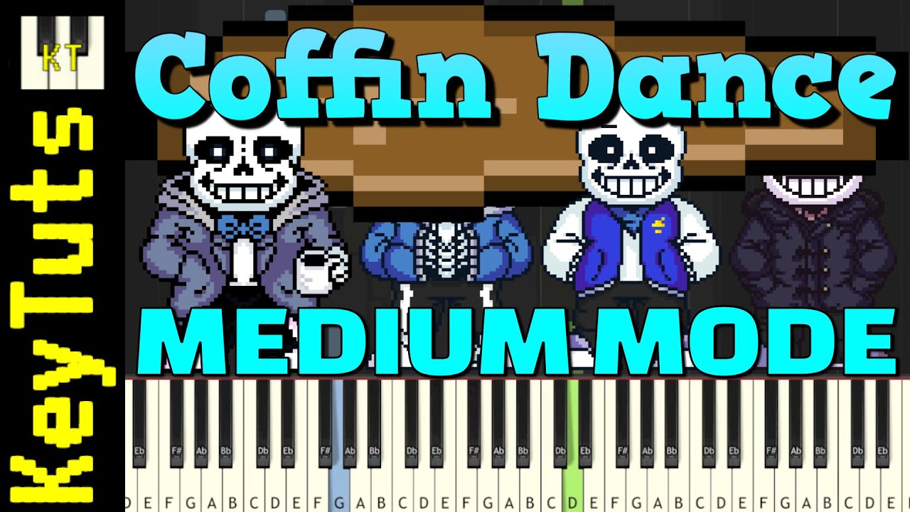 Coffin Dance Remix [Astronomia] by SharaX - Medium Mode [Piano Tutorial] (Synthesia)