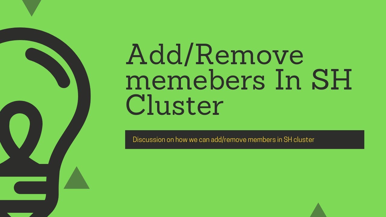 Splunk : How to Add/Remove members from Search Head Cluster