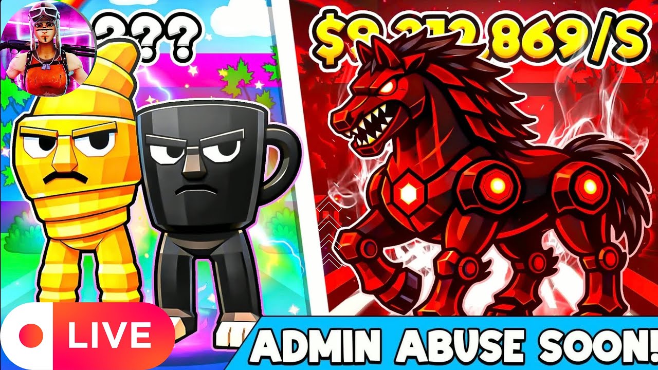 🔴ADMIN ABUSE TODAY IN FORTNITE STEAL THE BRAINROT! (LIVE NEW INSANE BRAINROTS!)