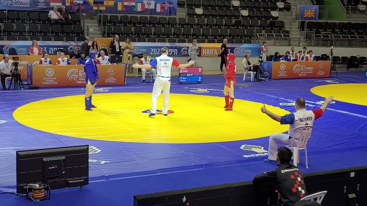 71 kg. Foulon Maxence (FRA) vs Luka Perkovic (SLO), European Sambo Championship 2023 - Haifa (ISR)