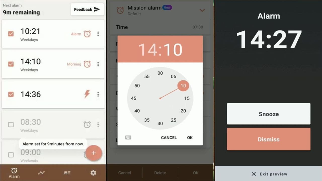 Alarmy (by Alarm Clock Alarmy) - free alarm clock for Android and iOS.