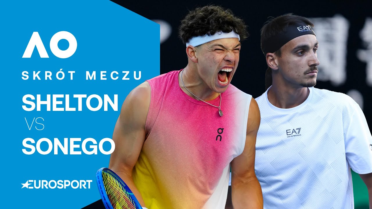 Wybuch radości 22-latka | Ben Shelton - Lorenzo Sonego | ćwierćfinał | skrót meczu | Australian Open
