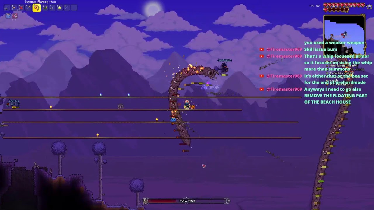 TERRARIA BIGGER AND BOULDER EATER OF WORLDS?!?