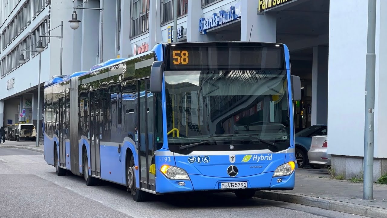 #445 Mercedes-Benz Citaro C2 G Hybrid |Motorstart •Voith Sound |Busse MVG München KOM 5784
