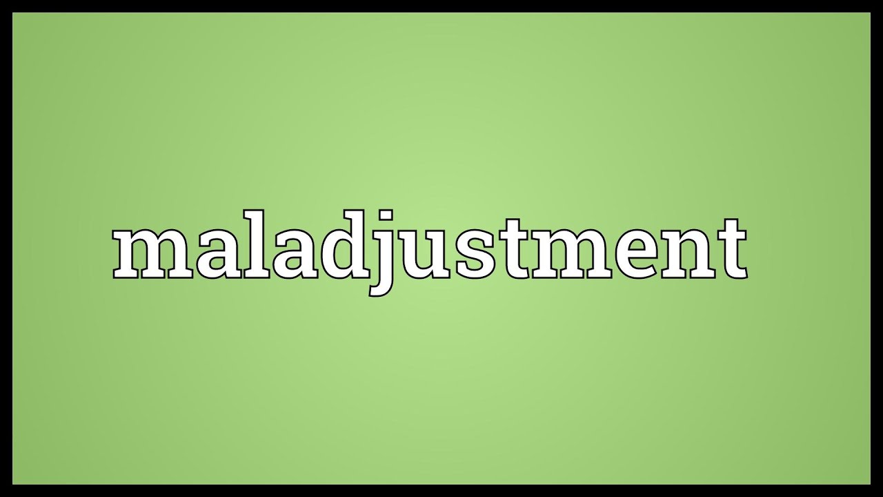 Maladjustment Meaning