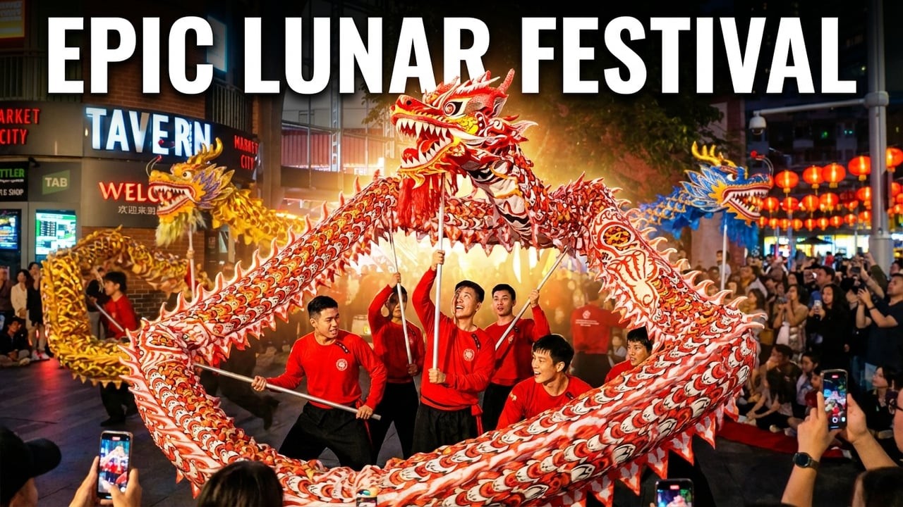 EPIC Dragon Dance in Sydney! 🐉 | Lunar Streets Festival 2026