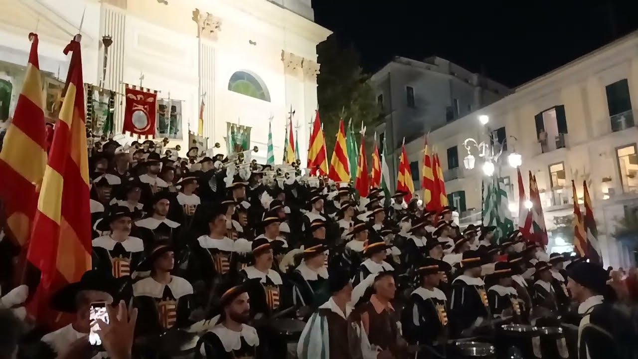 Corteo storico per festeggiamenti 50 anni dei trombonieri Santa Maria del rovo 2025 Cava parte3