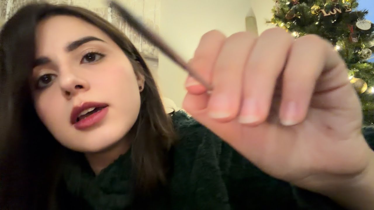 asmr parting & clipping your hair 