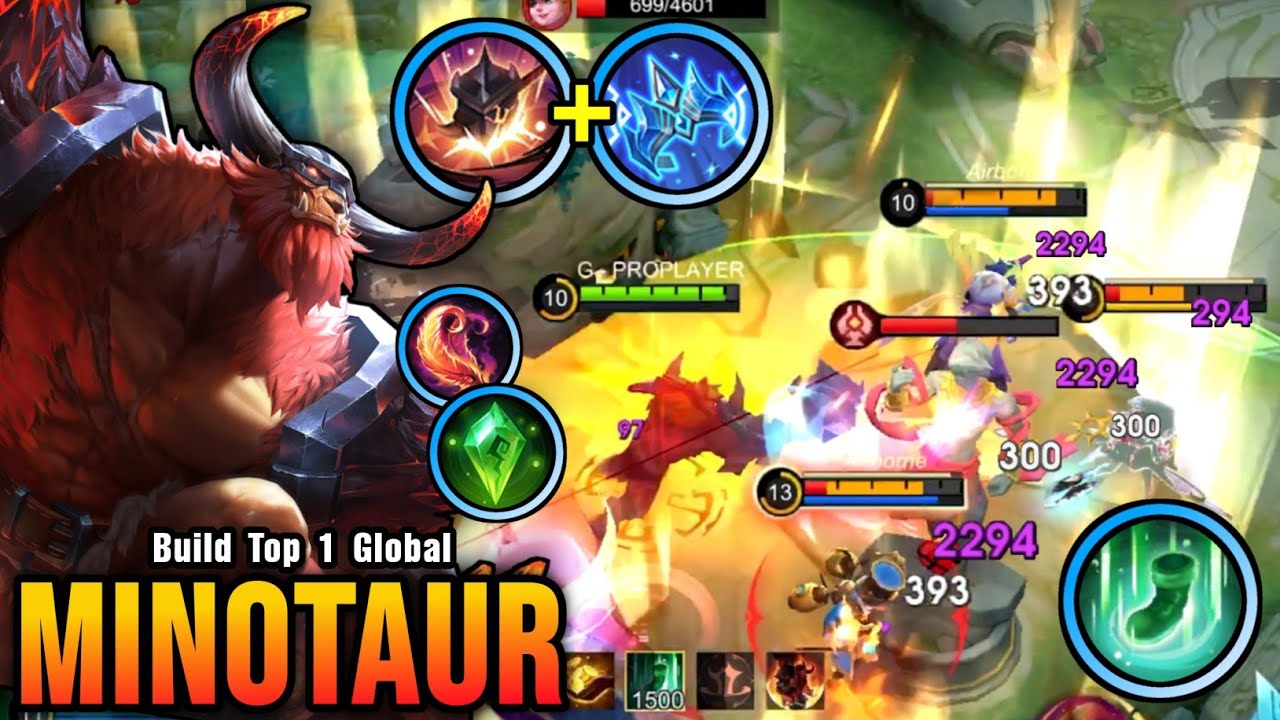 NonStop Gank!! Minotaur MVP Roamer with New META Build!! - Build Top 1 Global Minotaur ~ MLBB