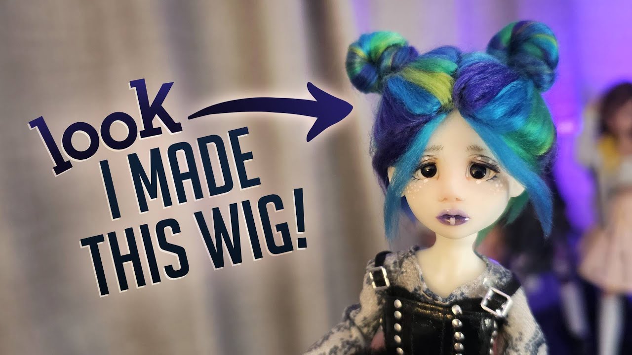 How I made a SPACE BUNS doll wig