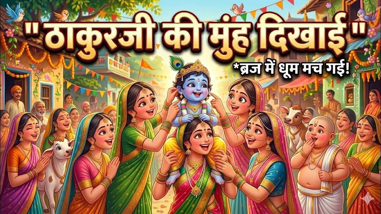 “ठाकुरजी की मुंह दिखाई 😍 | कृष्ण लीला|श्री इन्द्रेश जी महाराज”#bhaktipath 