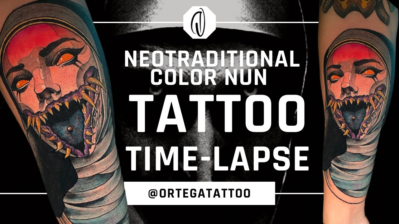 NEO TRADITIONAL TATTOO FULL COLOR | TIME-LAPSE #002