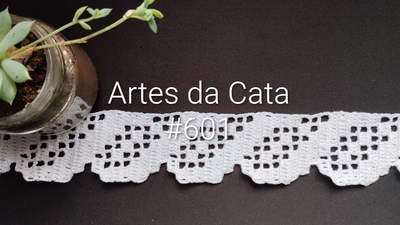 #Barrado em crochê #601 #artesdacata #bicodecroche #barradodecroche #tutorial #diy