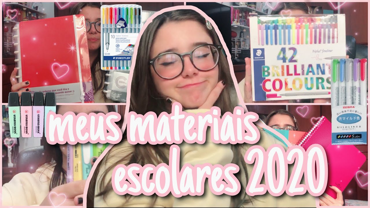 MEUS MATERIAIS ESCOLARES 2020||Lauraa Menezes♥︎
