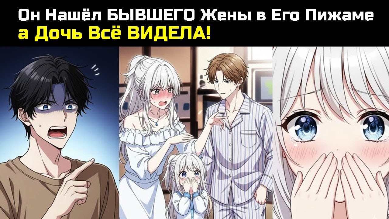 Он Нашёл БЫВШЕГО Жены в Его Пижаме, а Дочь Всё ВИДЕЛА - Пересказ Манхвы