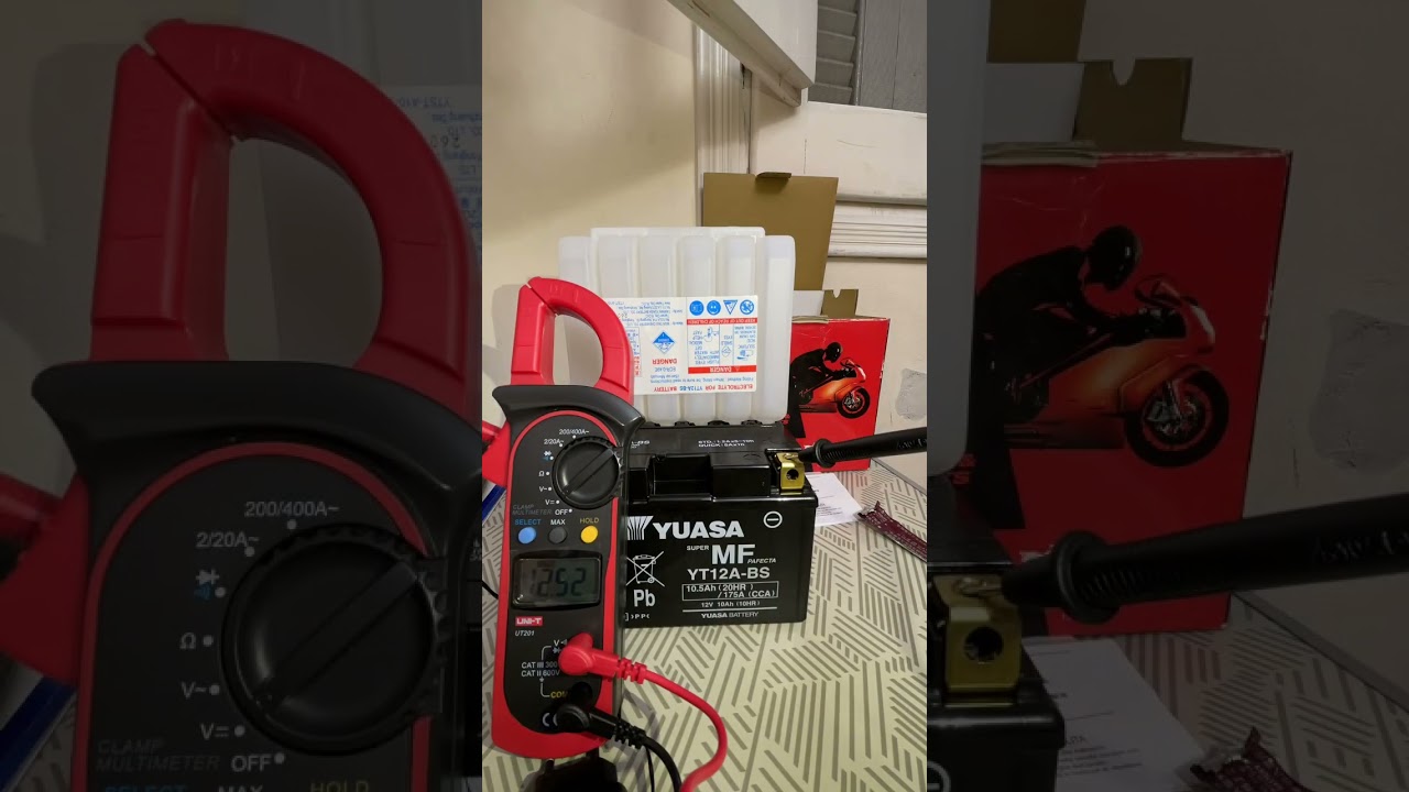 YUASA battery filling.
