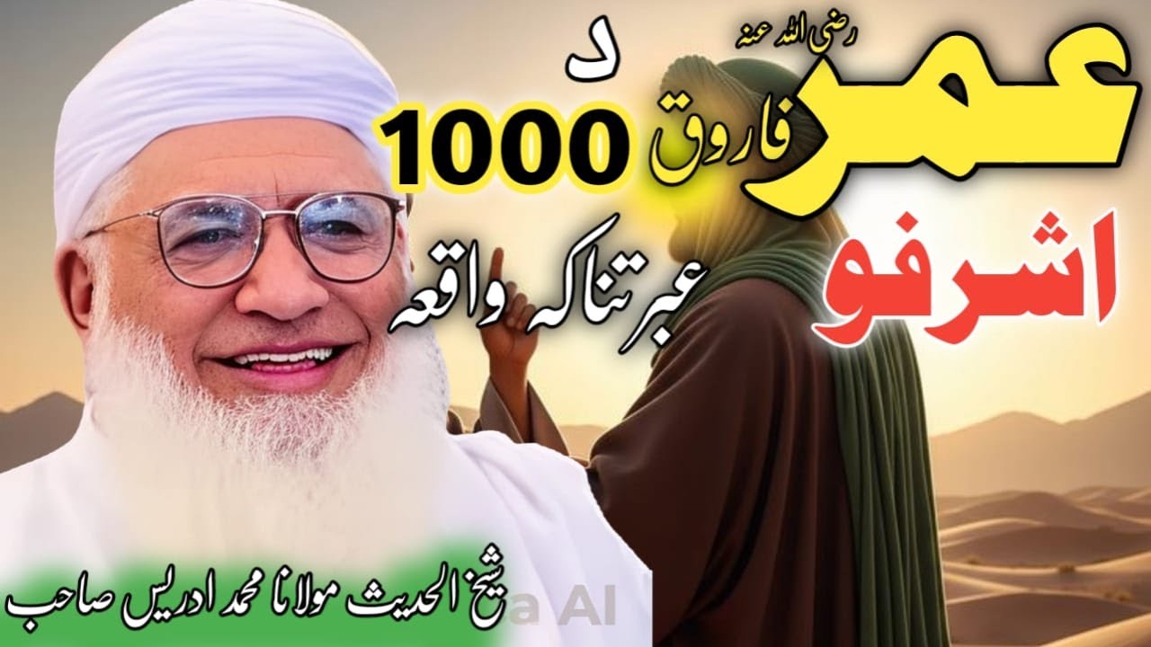 Pashto bayan Molana idrees | Hazrat Umar farooq ra 1000 ashrafo waqia