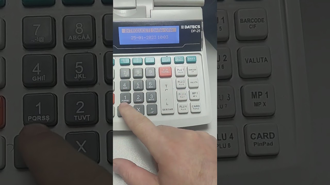 Programare ora/data la casa de marcat Datecs Dp-25