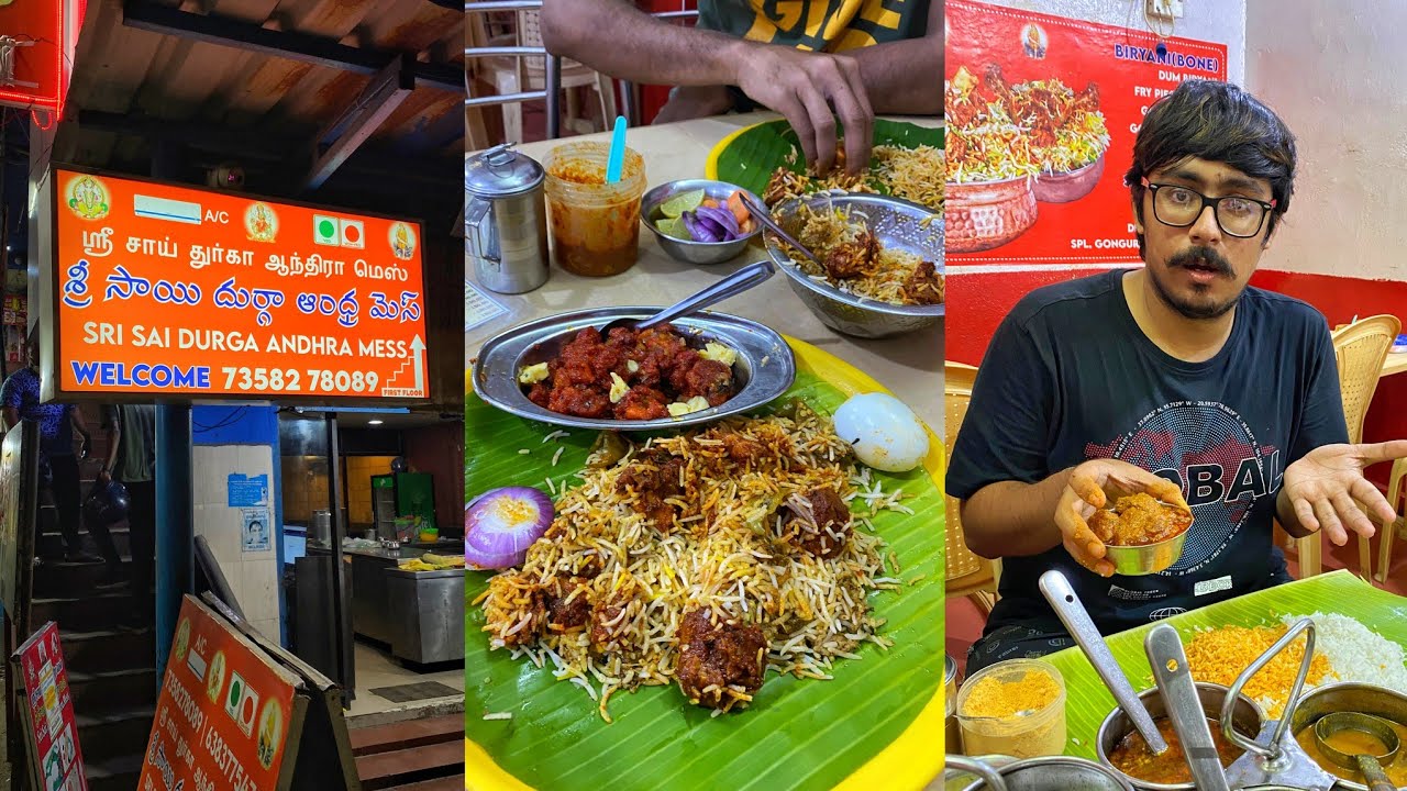 Biriyani Vanguna 🤩 Ice-cream 🍨 FREE !! FREE !! 🔥🎉😂 | Sai Durga Andhra Mess | Peppa Foodie