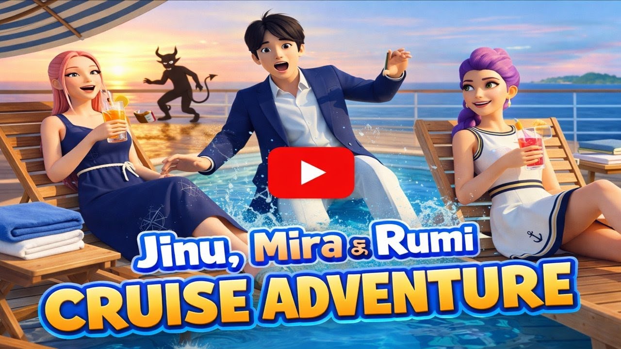 Best Day on the Cruise 🚢😳 | Rumi, Mira & Jinu Cruise Adventure [Kpop Demon Hunters]