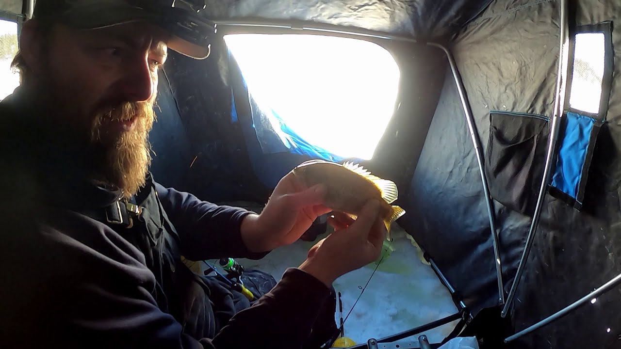 Rock Bass Ice Fishing First Time